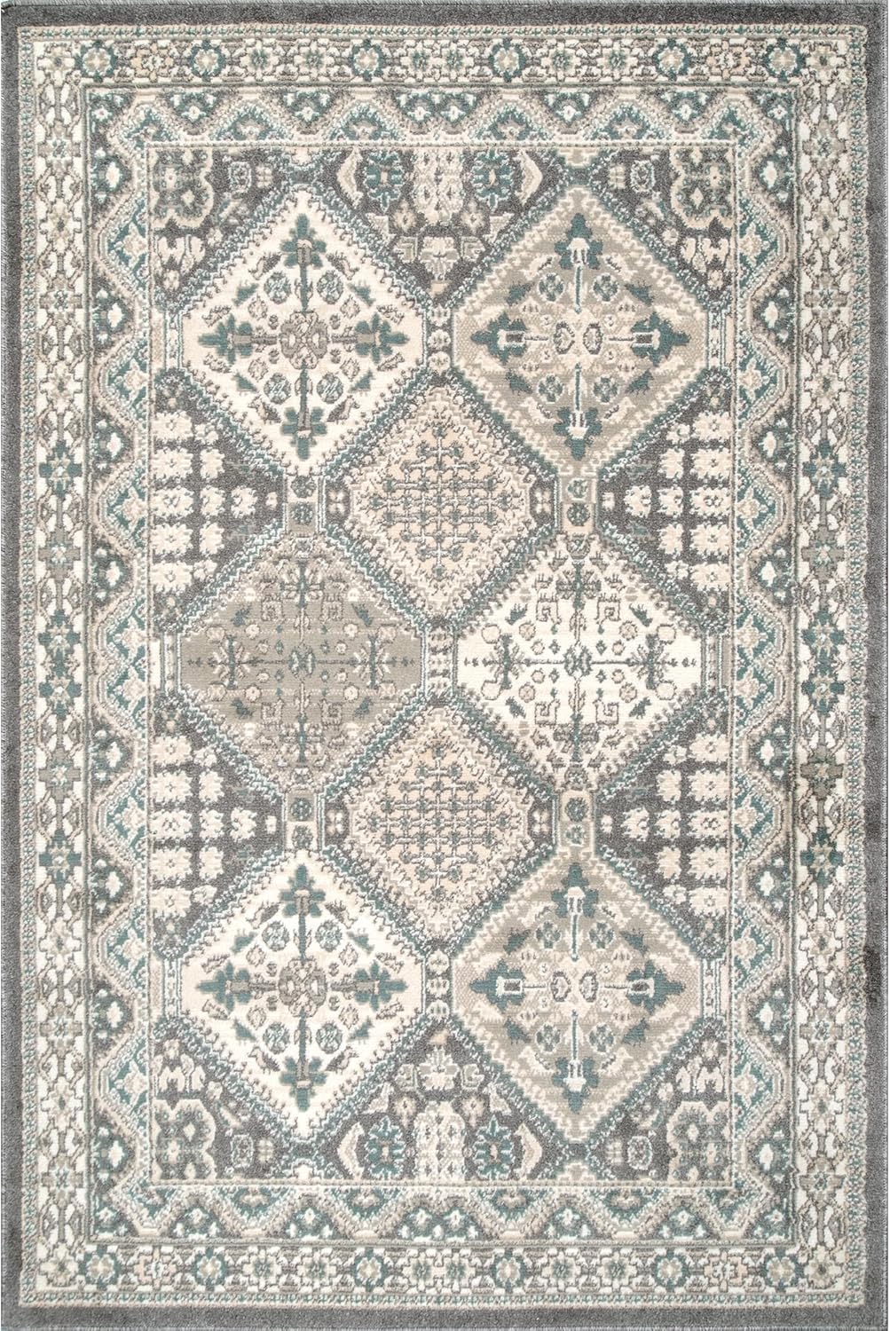 Charcoal 5x8 Stain Resistant Area Rug D970