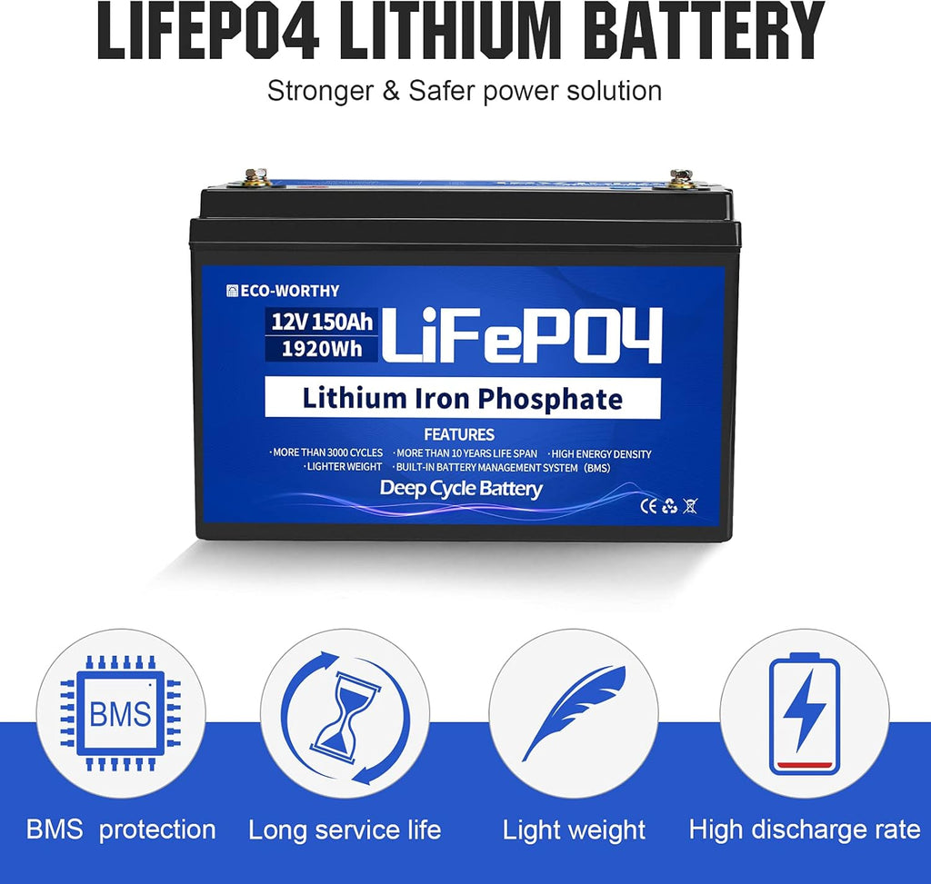 12V 8Ah Rechargeable LiFePO4 Battery with BMS K4213