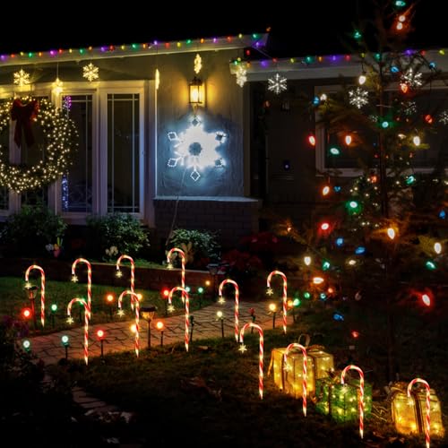 2PK 12 PCS 15FT Solar Candy Cane Lights J4079