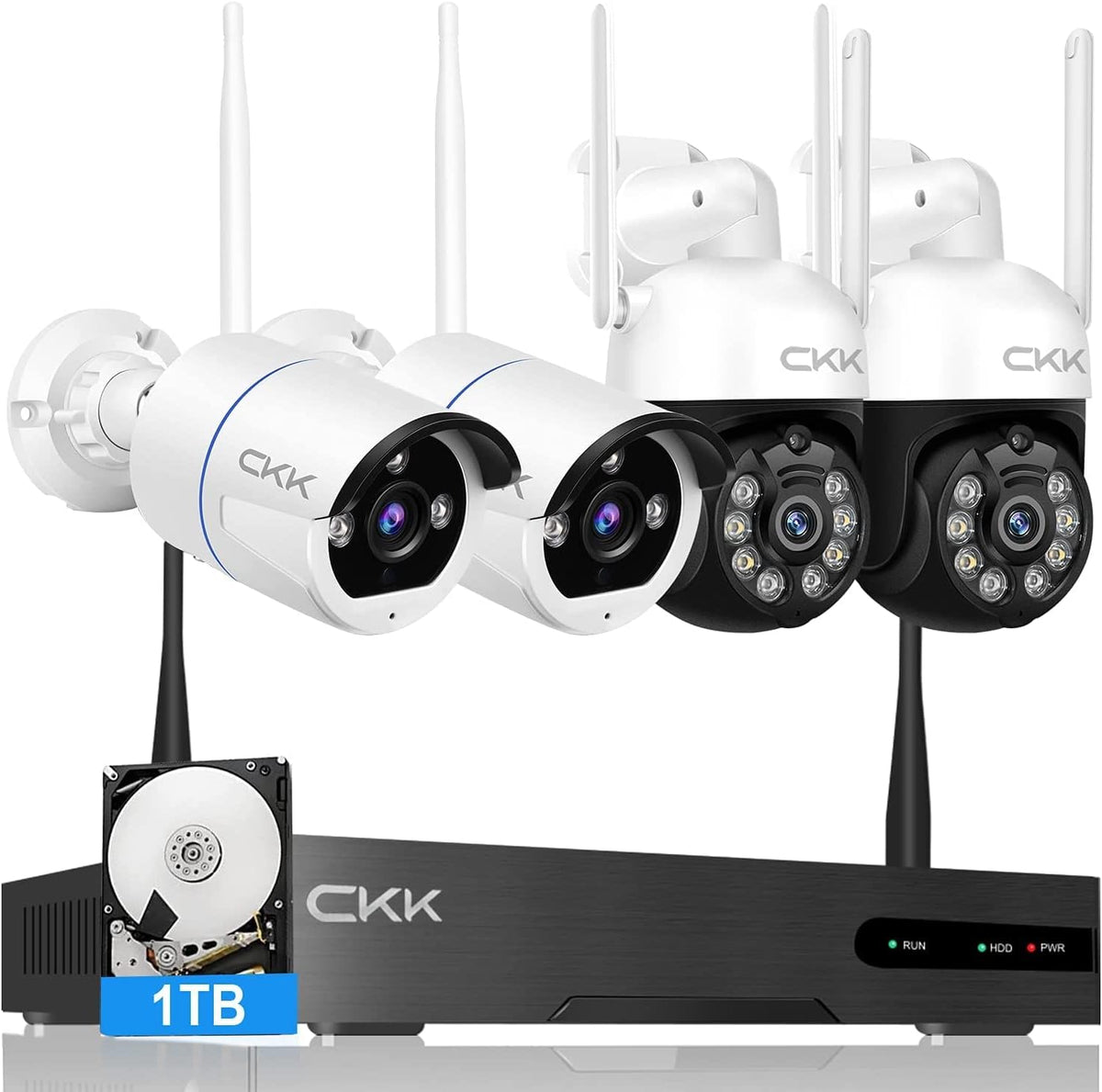 3MP Wireless Security Camera System with 1TB HDD S9994