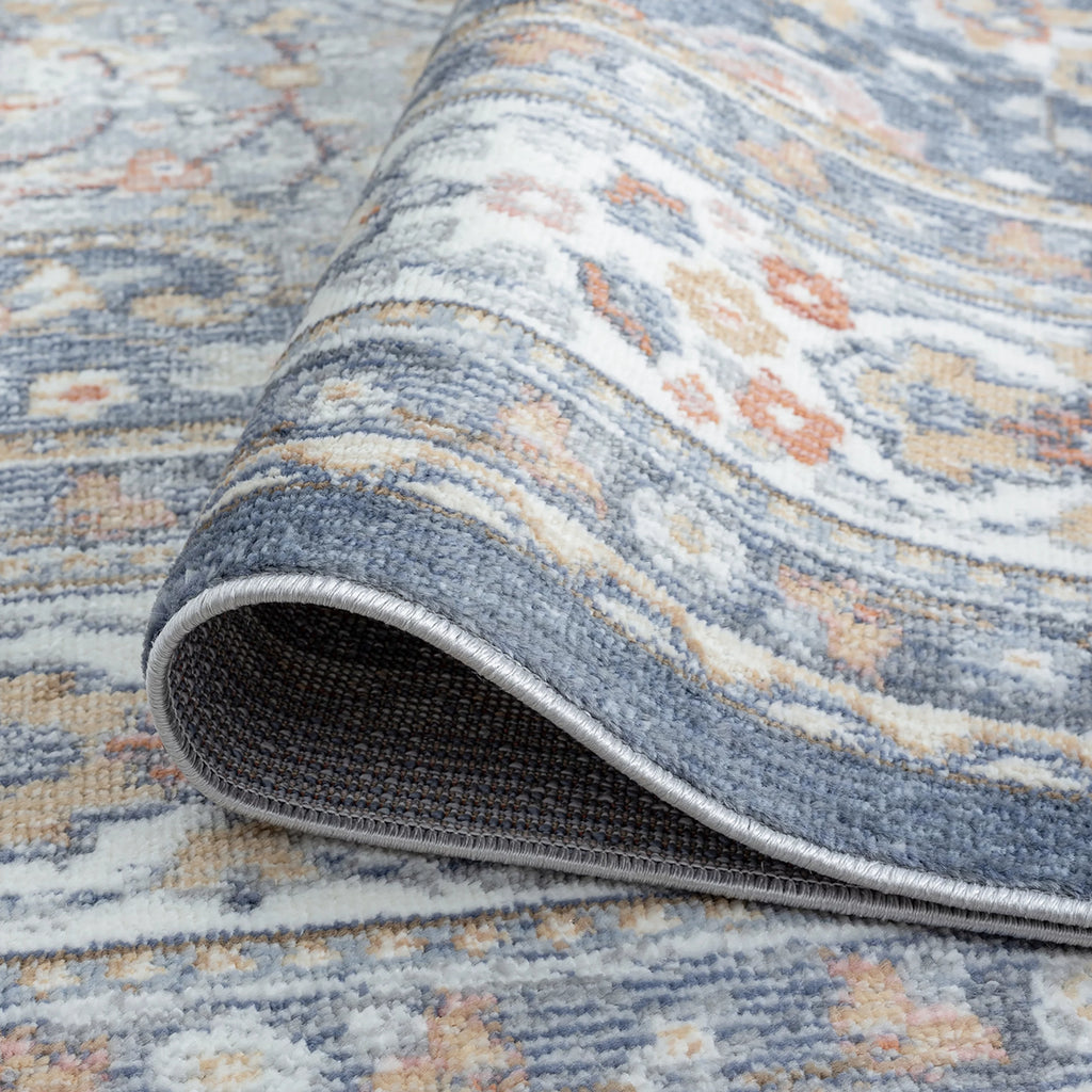 5x8 Area Rug Navy Gray V150489