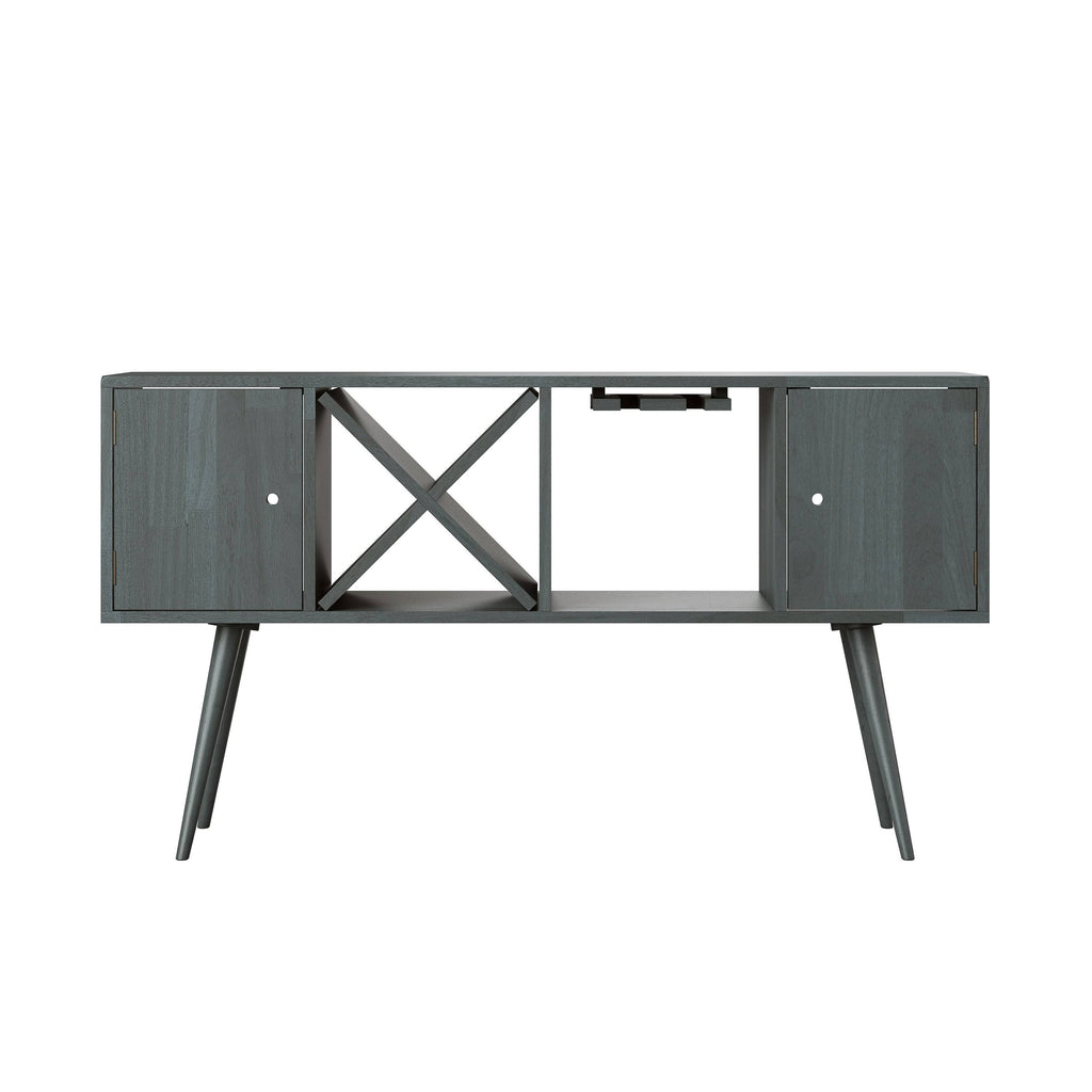 Mid Century Modern Wood Sideboard with Doors J33896