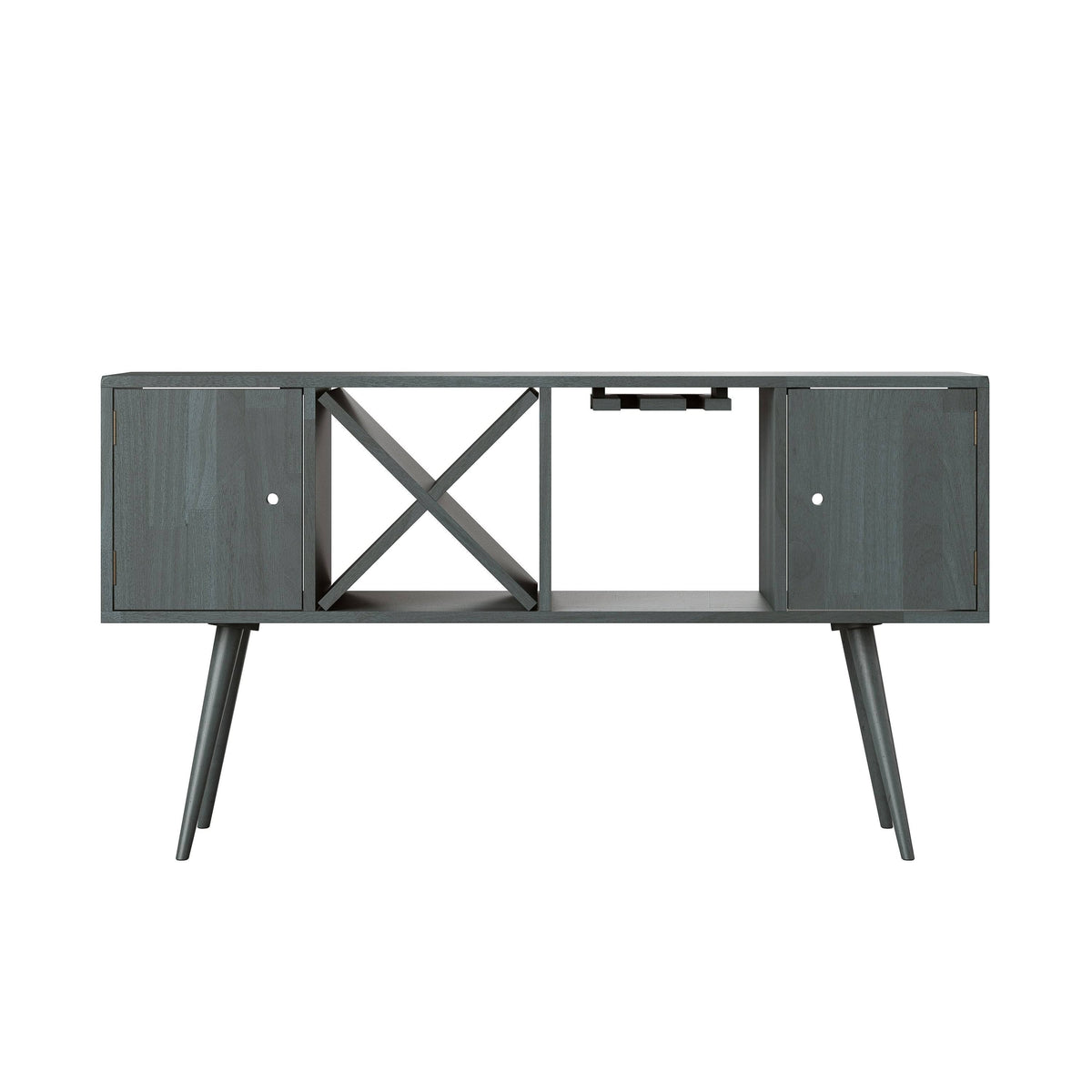 Mid Century Modern Wood Sideboard with Doors J33896