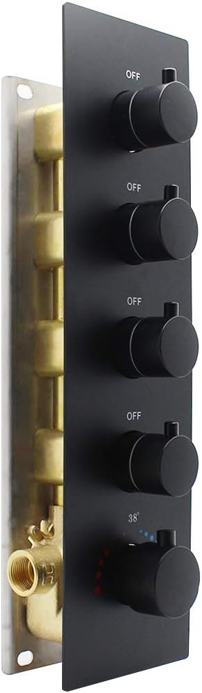3-way Brass Thermostatic Shower Valve F28622