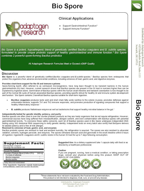 120 Vegetarian Capsules Broad Spectrum Probiotic E498263