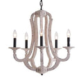 5-Light Wrought Iron Candle Chandelier A8014