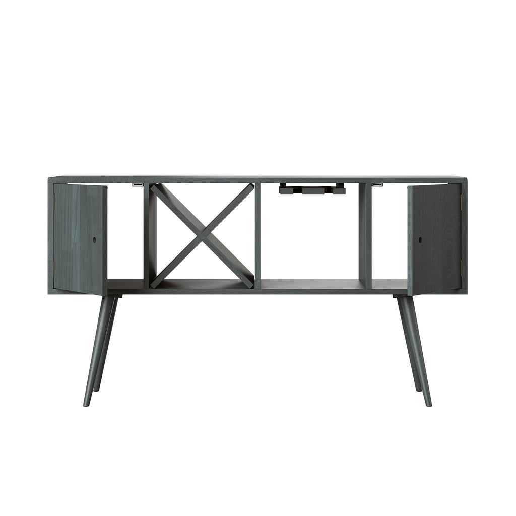 Mid Century Modern Wood Sideboard with Doors J33896