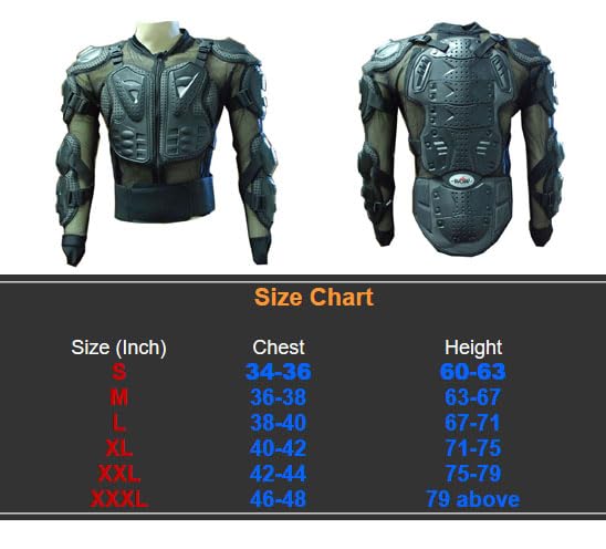 Black Motorcycle Body Armor I9322