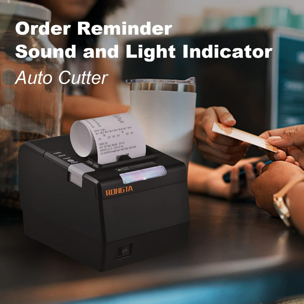 Commercial Direct Thermal Receipt Printer Auto Cutter USB Serial Ethernet 80MM F773324