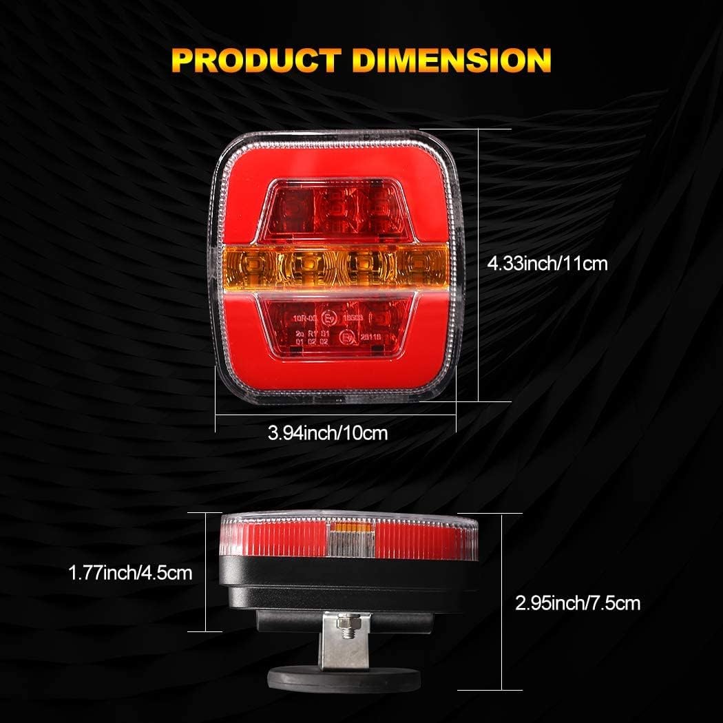 Wireless Magnetic Rechargeable Waterproof LED Trailer Lights A86655