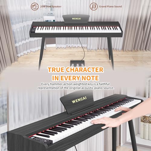 Black 88 Key Fully Weighted Hammer Action Digital Piano G198