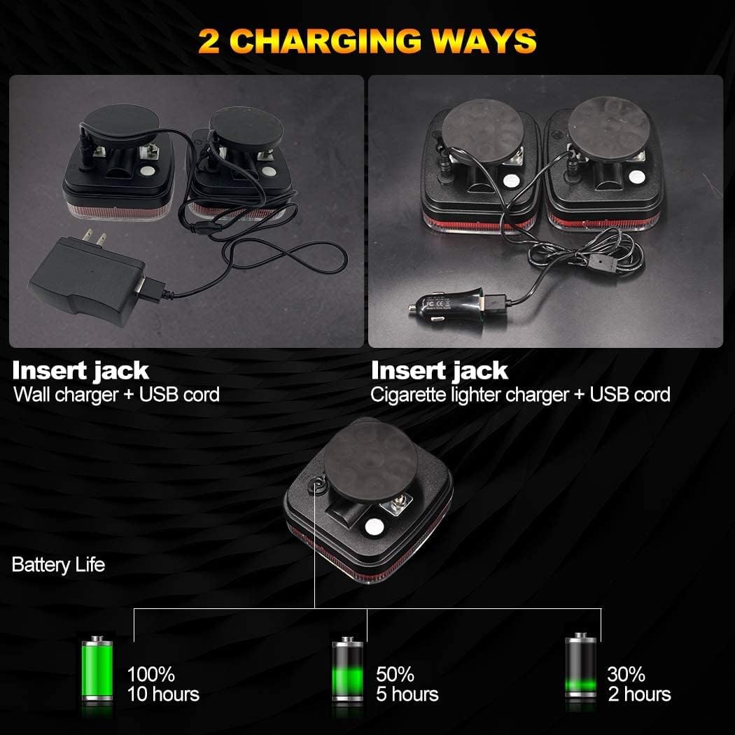 Wireless Magnetic Rechargeable Waterproof LED Trailer Lights A86655