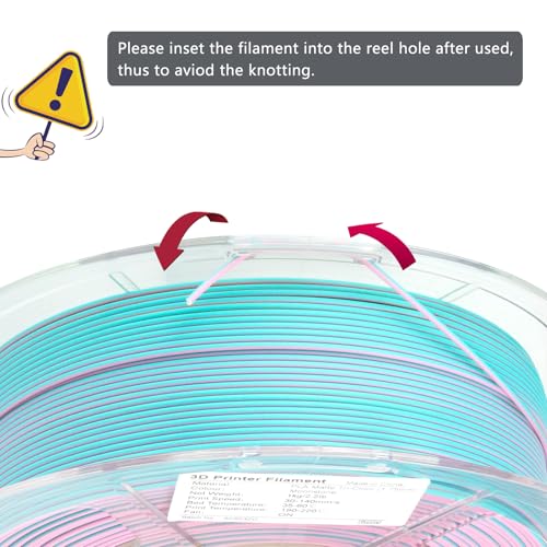 Clear Multicolor PLA 3D Printer Filament 1KG X829523