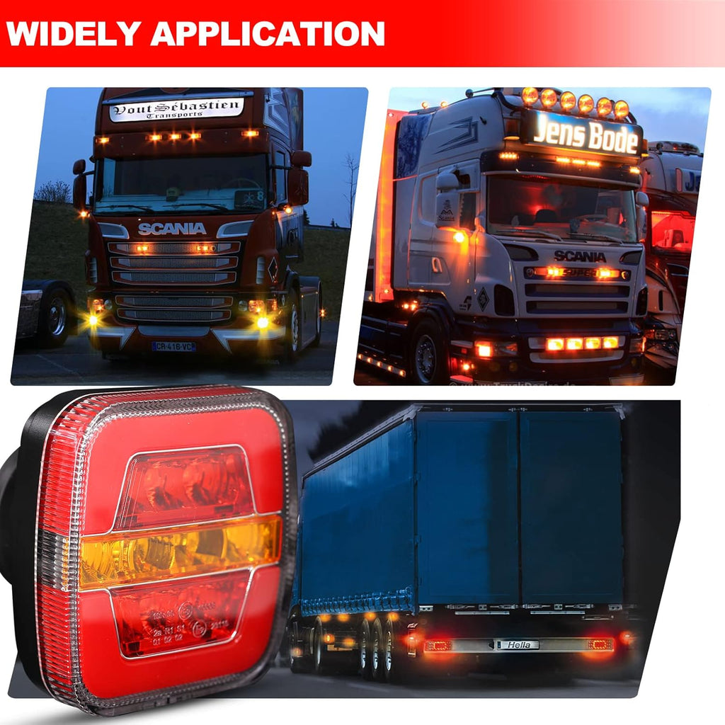 Wireless Magnetic Rechargeable Waterproof LED Trailer Lights A86655