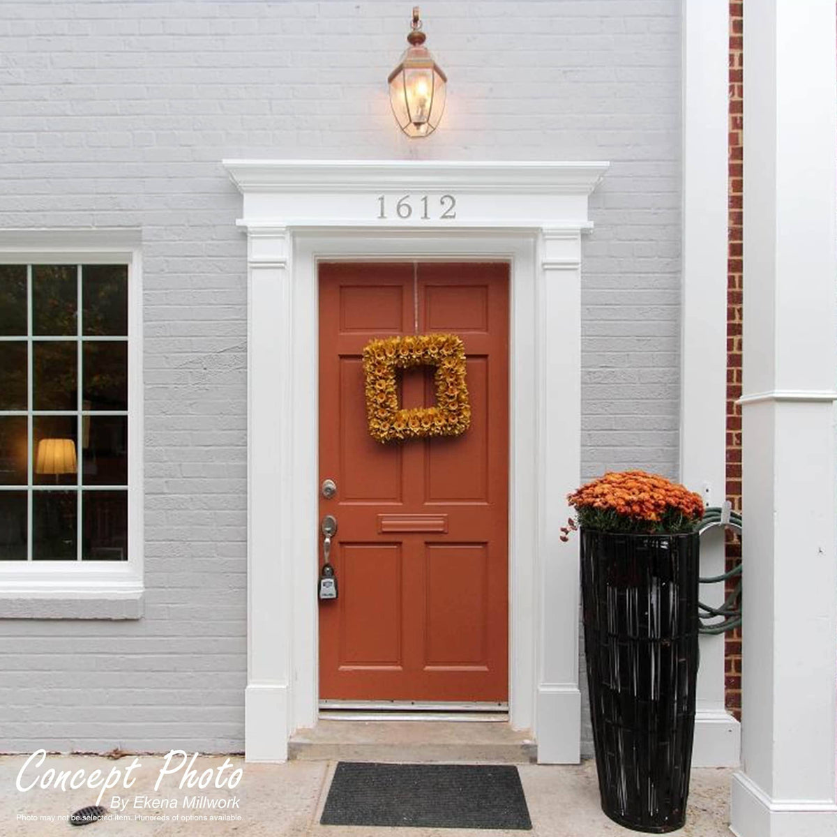 Plain PVC Pilaster with Standard Capital & Base (Pair) B278