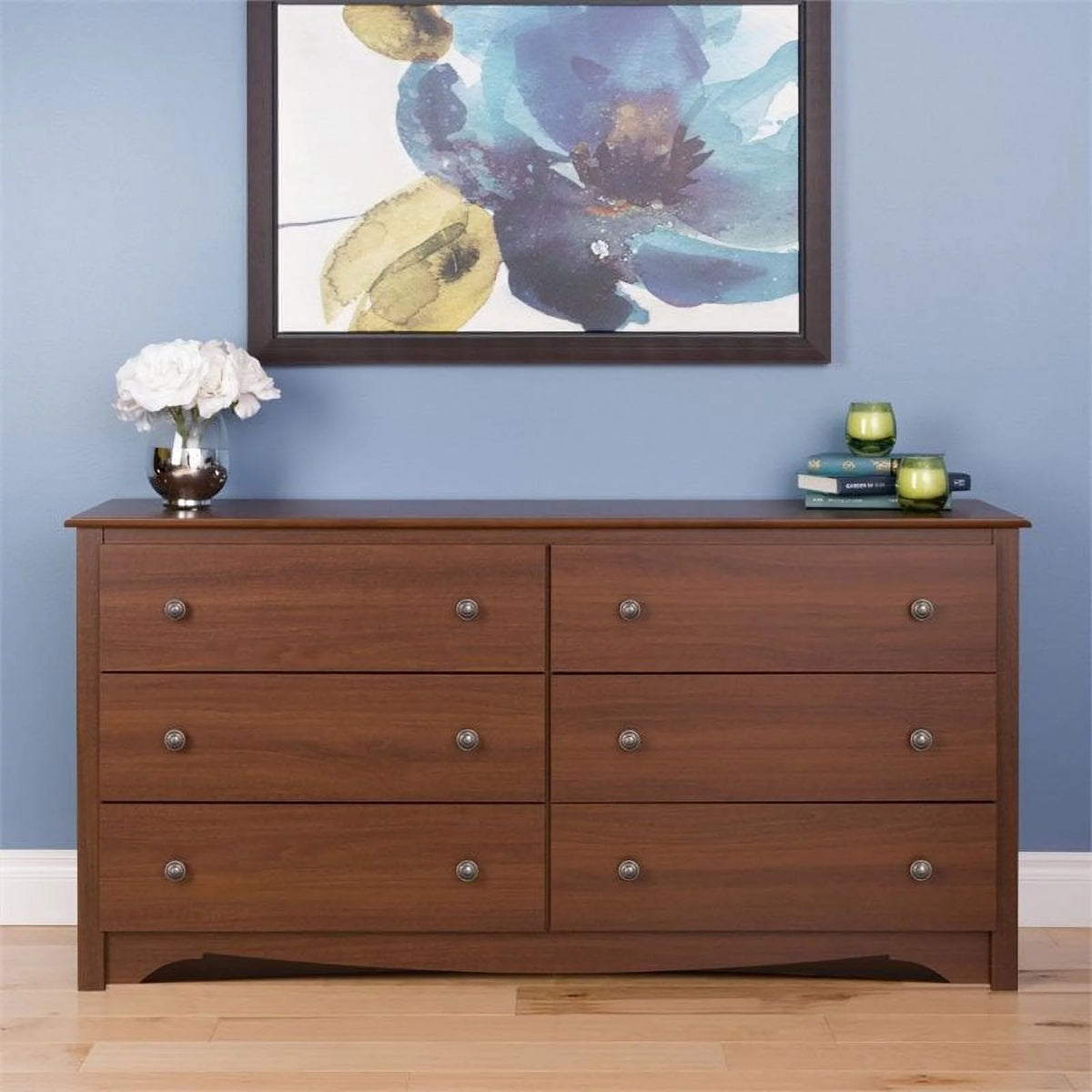 6 Drawer Cherry Double Dresser X638
