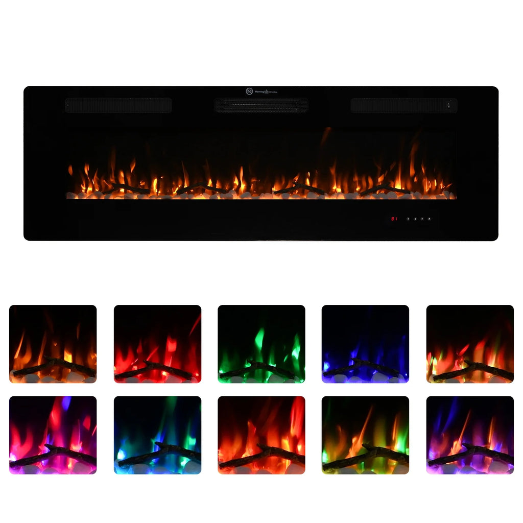 60" Wall Mounted Electric Fireplace W27933