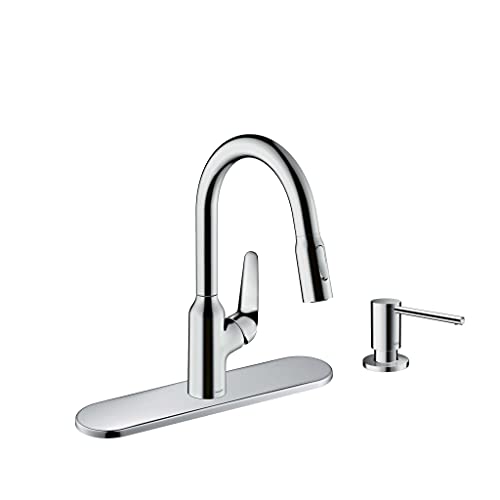 Black High Arc Kitchen Faucet with Pull Down Sprayer J438602