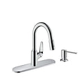Black High Arc Kitchen Faucet with Pull Down Sprayer J438602