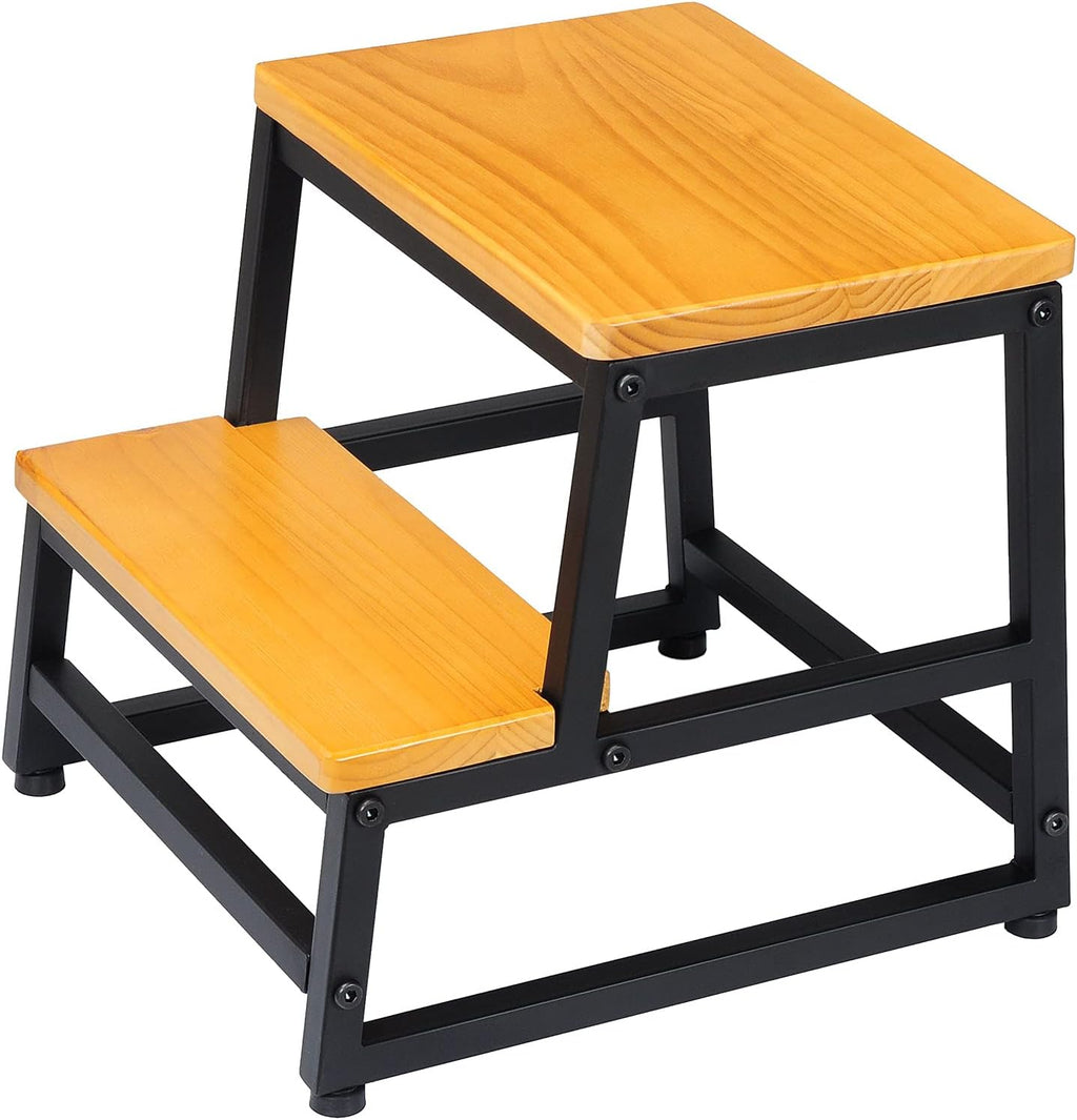 Dark Walnut Bed Steps 500lb Load Capacity Pack of 2 P2146