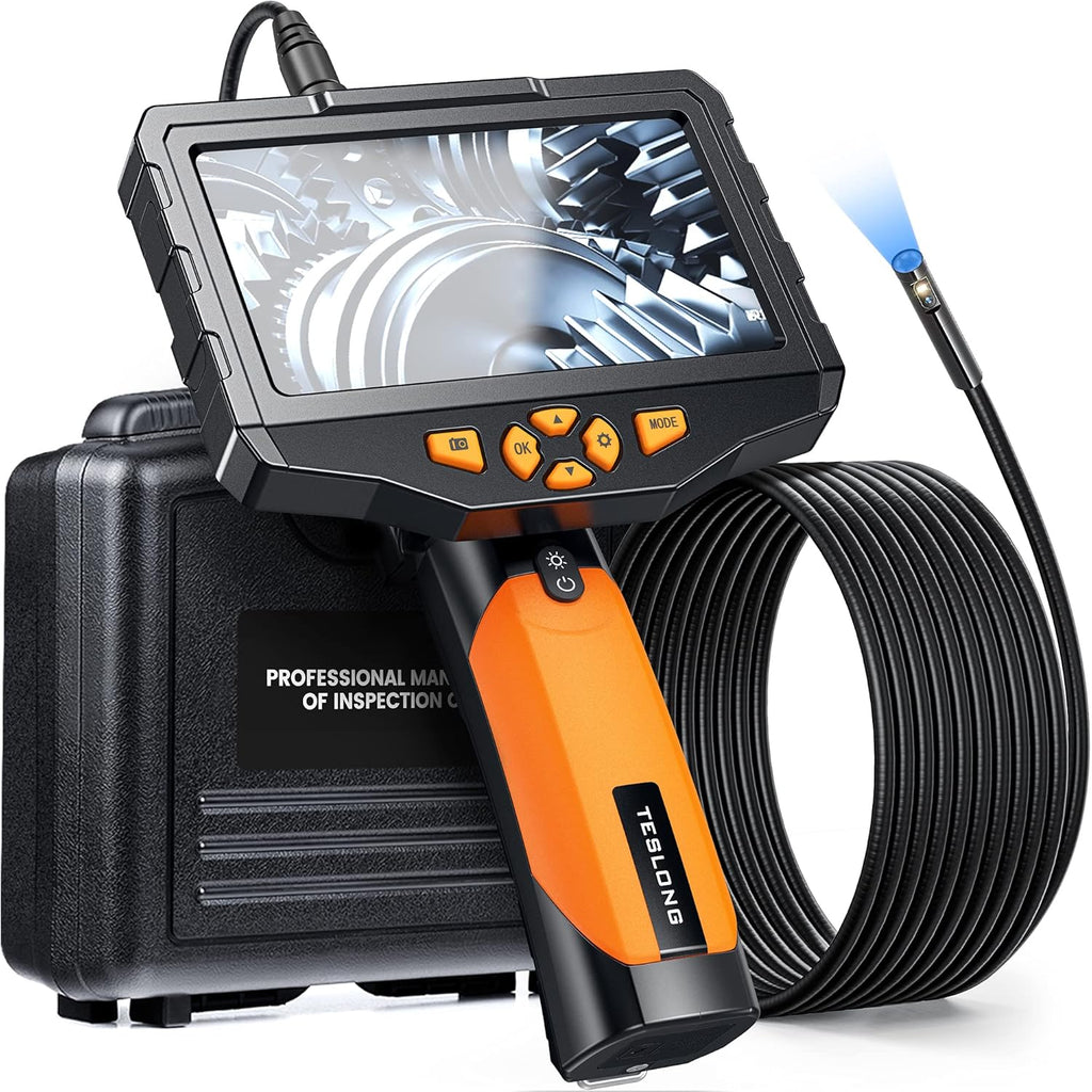 5 inches IPS Dual Lens Borescope Camera with 8mm 10ft Cable B438