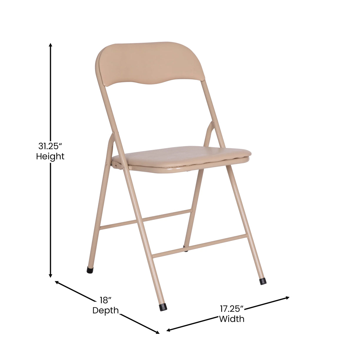 Tan 5 Pcs Folding Game Table and Chair Set J7383