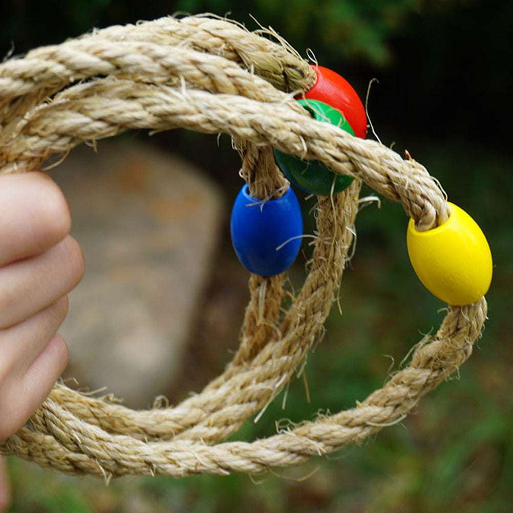 16 PCS Wooden Ring Toss Game I489