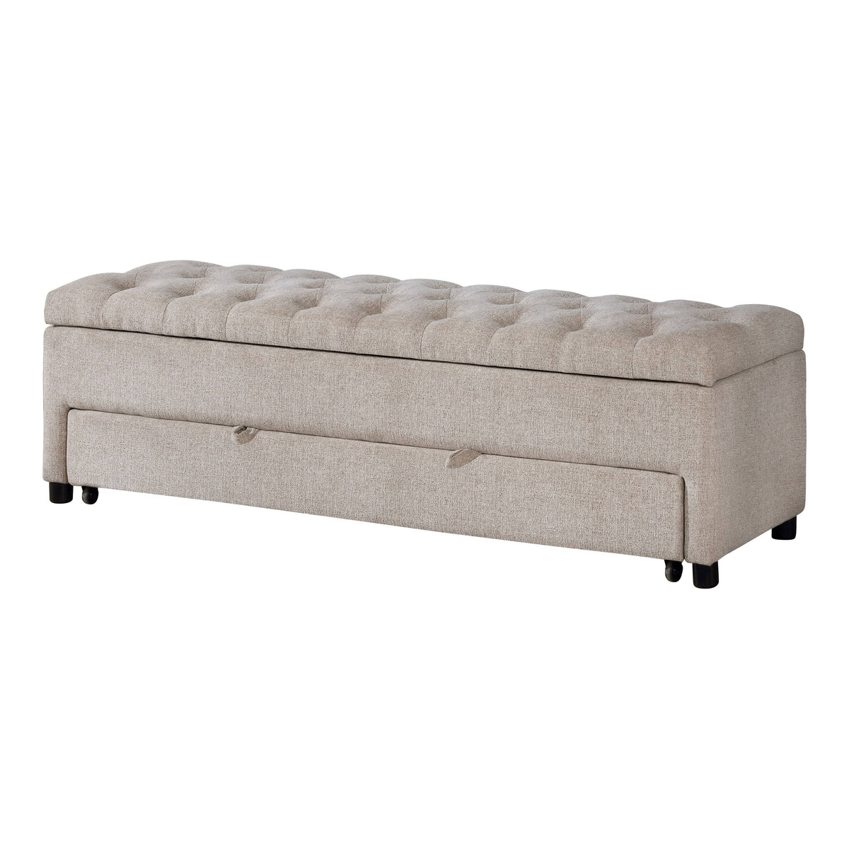 Dark Grey Tufted Storage Bench Y2772