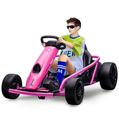 Electric Go Kart, 24V 2 x 300W 8MPH Drift Karts with Seat Belt A6051