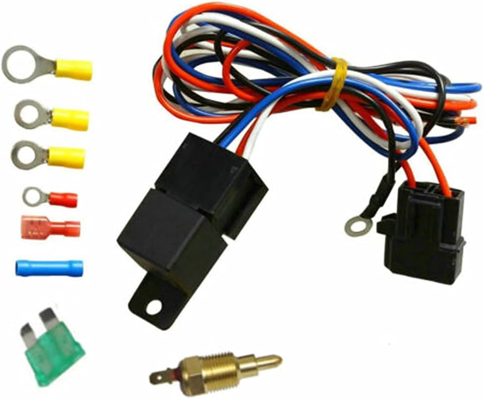 Full Aluminum Radiator & Fan Shroud & Thermostat Relay Kit N136