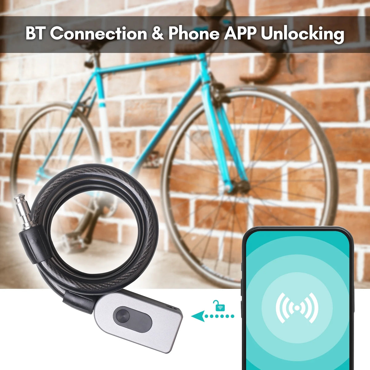 Cable Combination Lock with Built-in Battery B678981