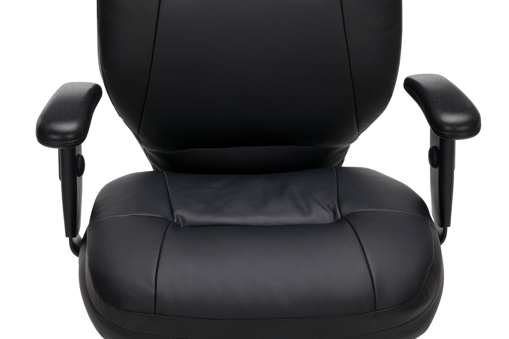 Leatherette Mid-Back Chair with Adjustable Arms L29927