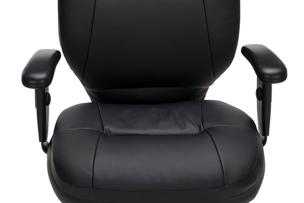 Leatherette Mid-Back Chair with Adjustable Arms L29927
