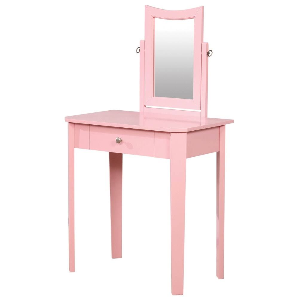 Pink 3-Piece Solid Wood Vanity Set K8431