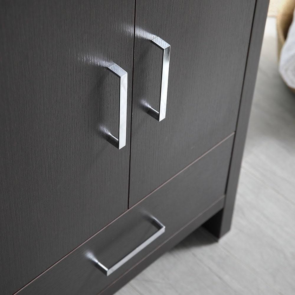 Glossy White Free Standing Bathroom Cabinet with Integrated Sink B18234