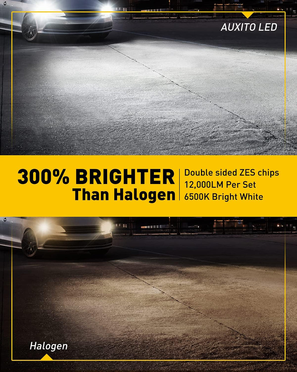 9006 LED Headlight Bulbs, 6500K Xenon White, Pack of 2 I765