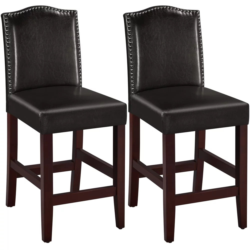Brown Faux Leather Dining Chairs M93261