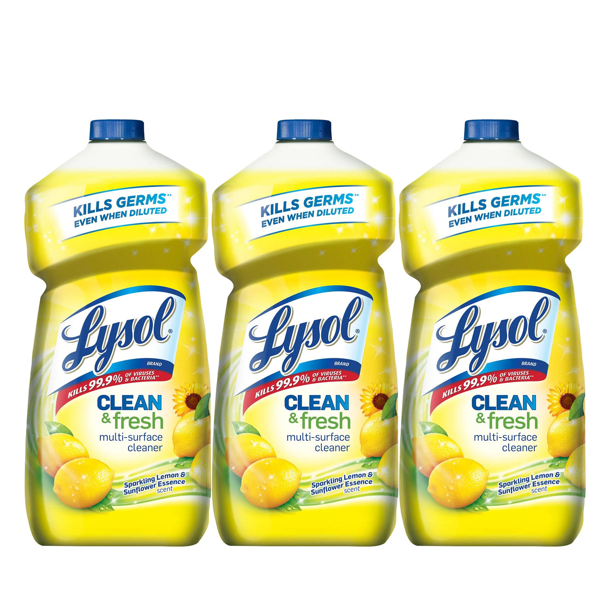 Multi-Surface Cleaner Sparkling Lemon And Sunflower Essence 40 Fl Oz Pack Of 3 P41837