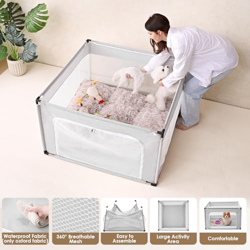 42x42x26 Inches Dog Playpen with Door N60710