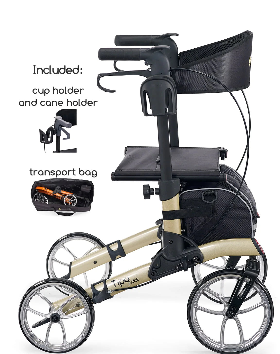 Compact Rollator with 10 Front Wheels G58820