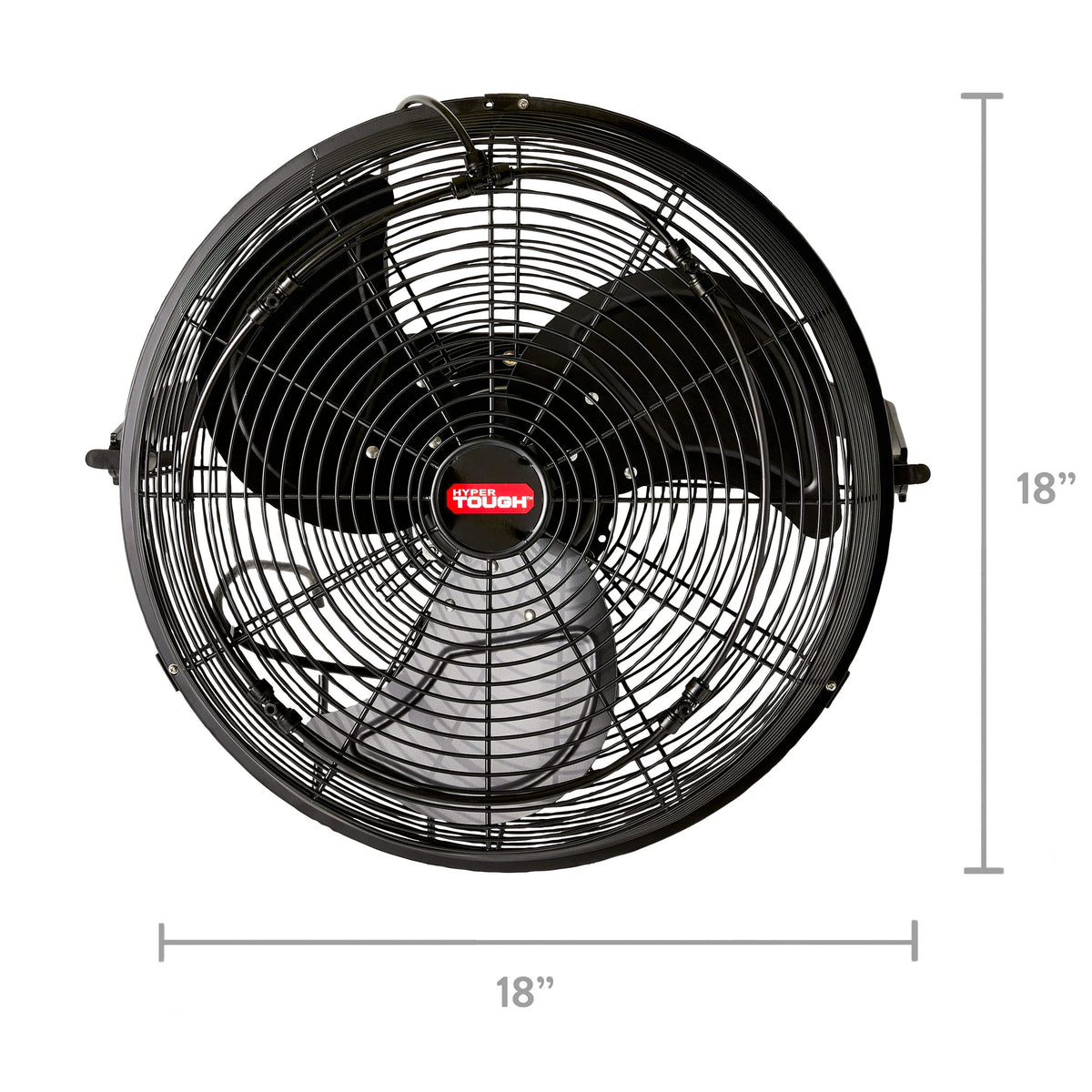 18 inch Black Outdoor Wall Mounted Fan with Misting Kit K96288