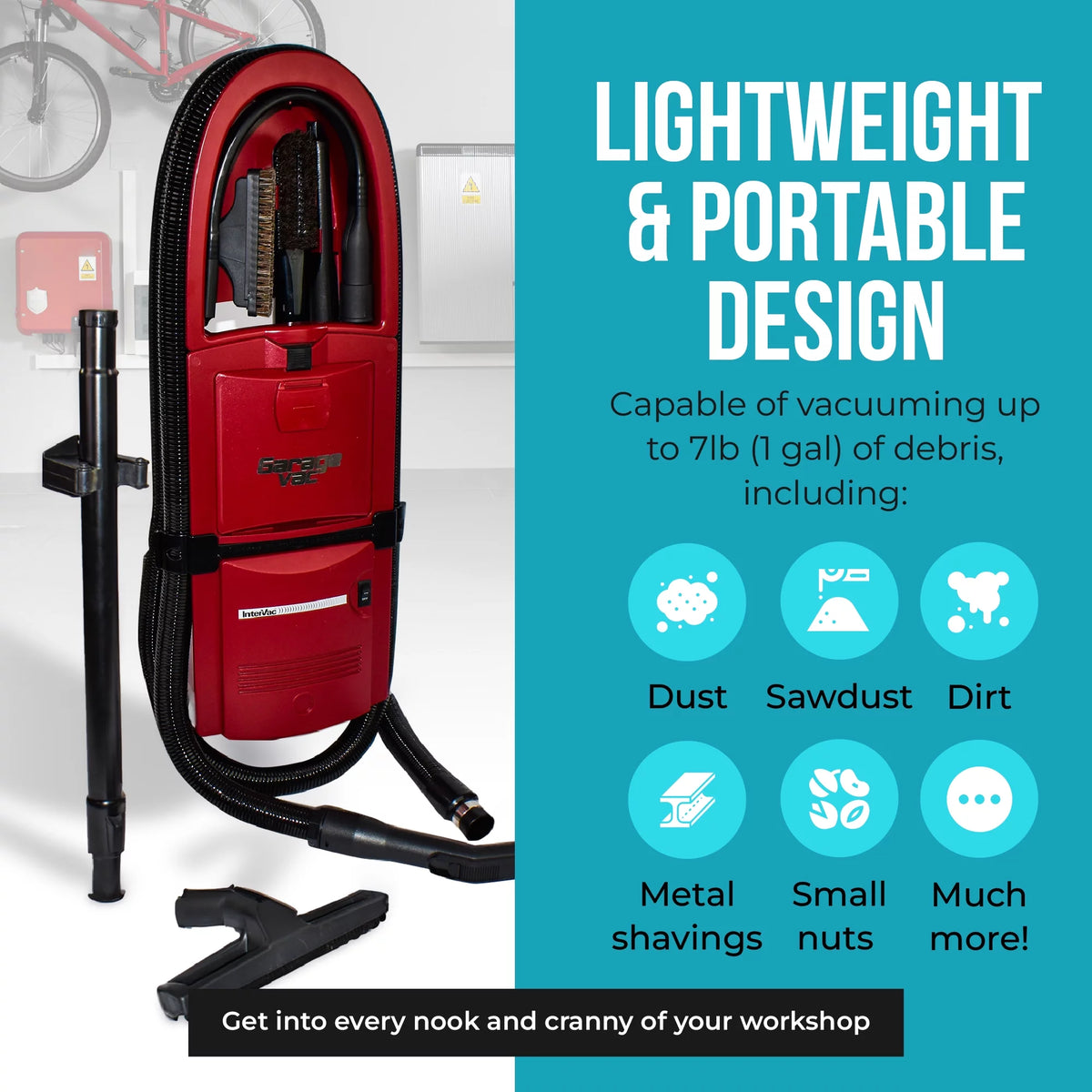 1 Gallon Wall Mounted Garage Vacuum Cleaner E369475