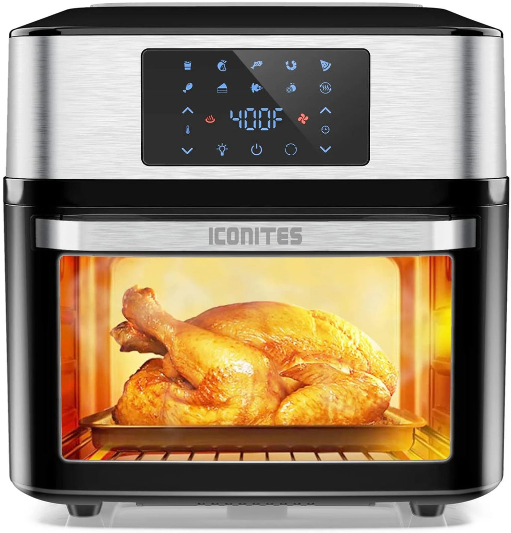 10-in-1 20 Quart Air Fryer Toaster Oven Combo with Rotisserie Dehydrator K101