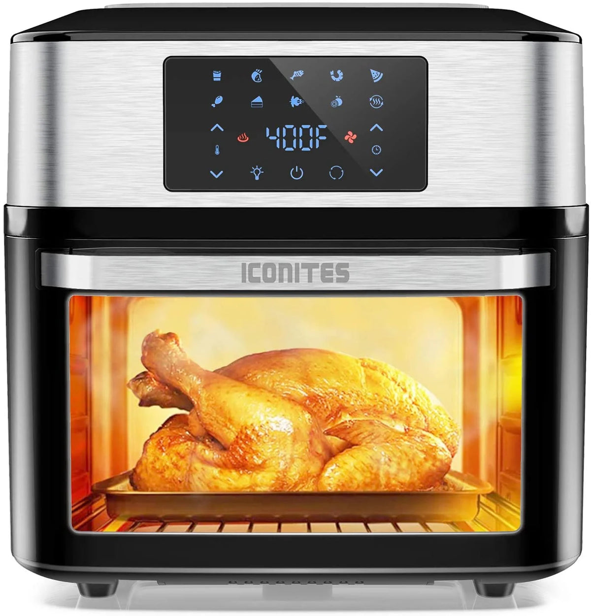 10-in-1 20 Quart Air Fryer Toaster Oven Combo with Rotisserie Dehydrator K101