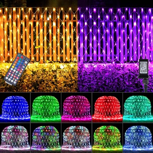 10 x 10ft 240 LED 35 Colors Changing Net Lights J36141