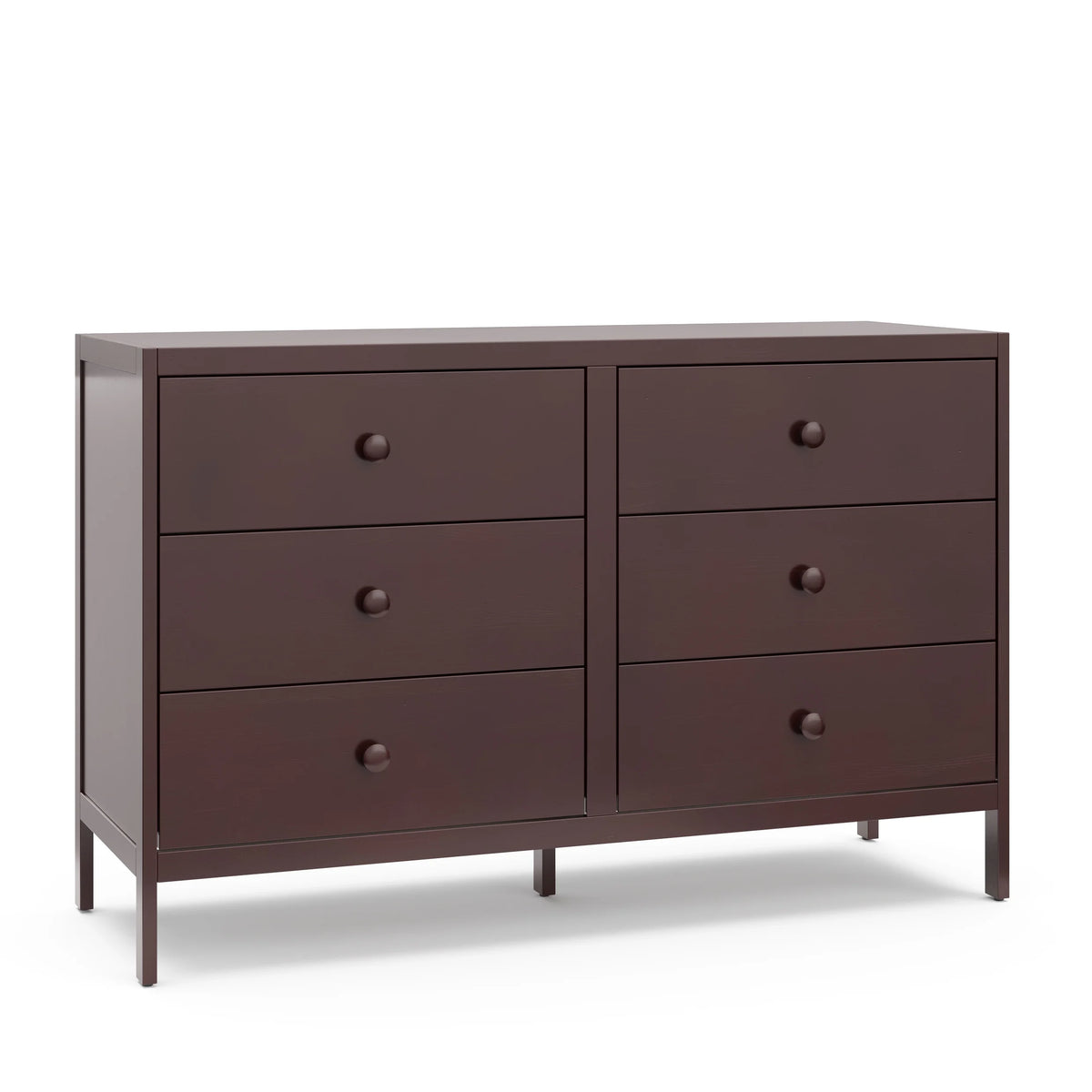 White 6 Drawer Double Dresser W493