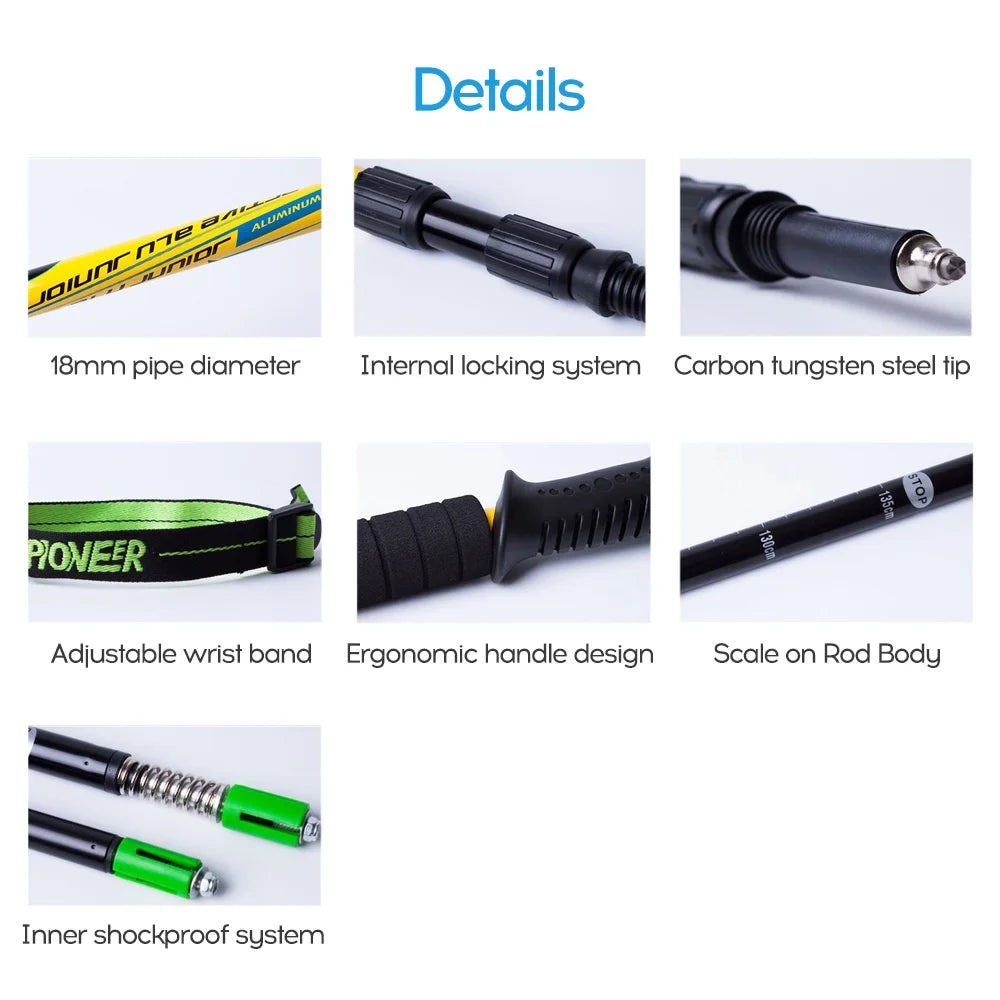 Telescopic Adjustable Trekking Hiking Cane D326464