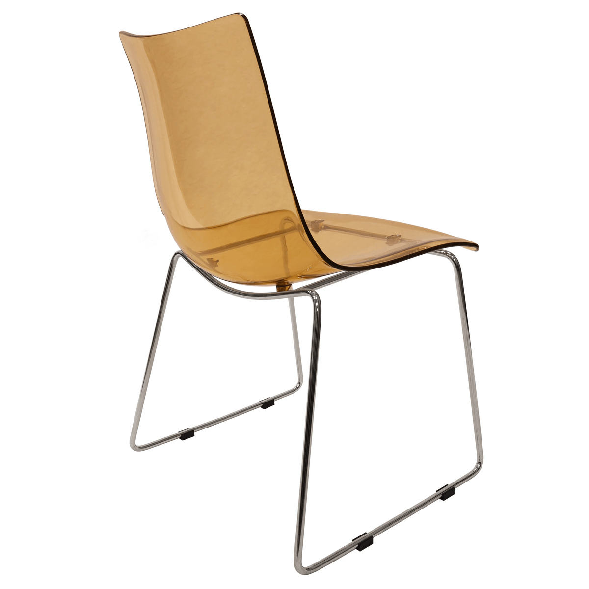 Amber Acrylic Stackable Side Chair Set of 4 G670898