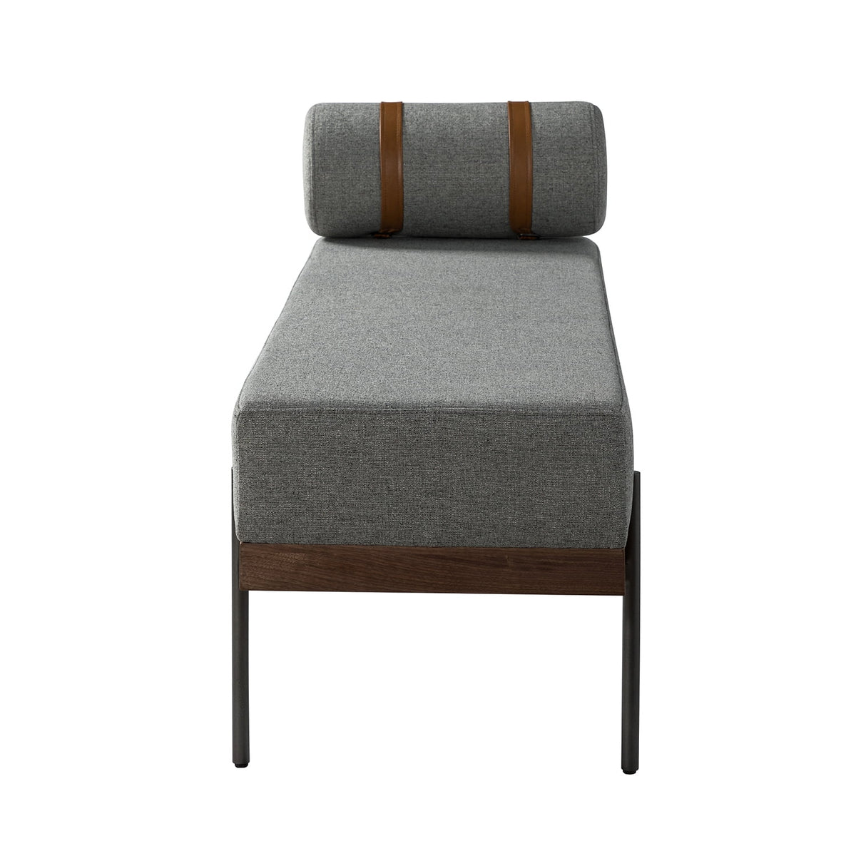 Grey Bedroom Bench with One Pillow I79983