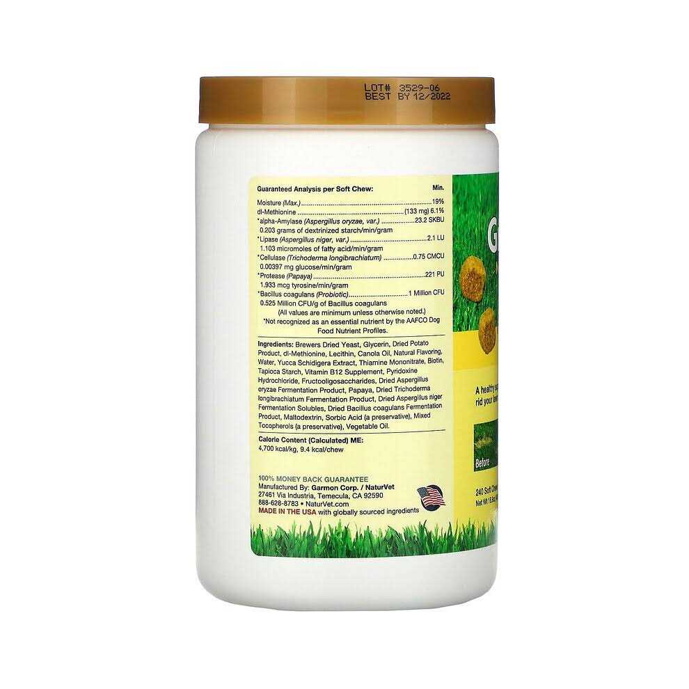 GrassSaver Plus Enzymes for Dogs 240 Soft Chews W234422